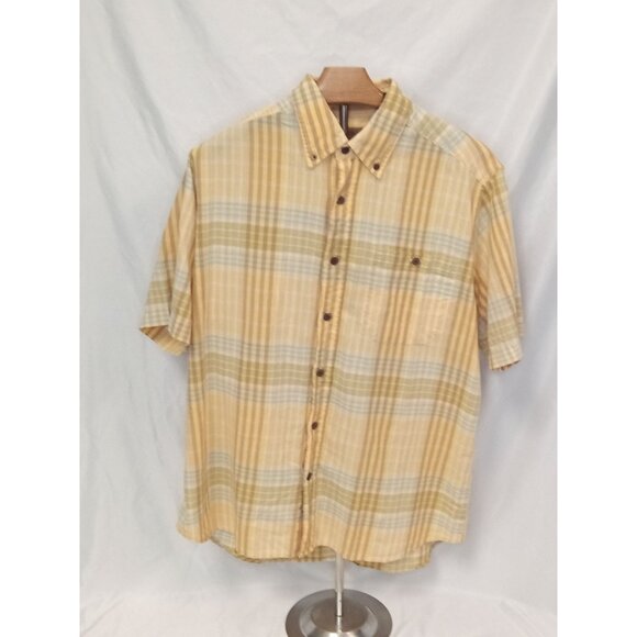 Covington Field and Stream Yellow Red Button Down Collared Shirts Size M - Picture 3 of 15
